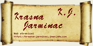 Krasna Jarminac vizit kartica